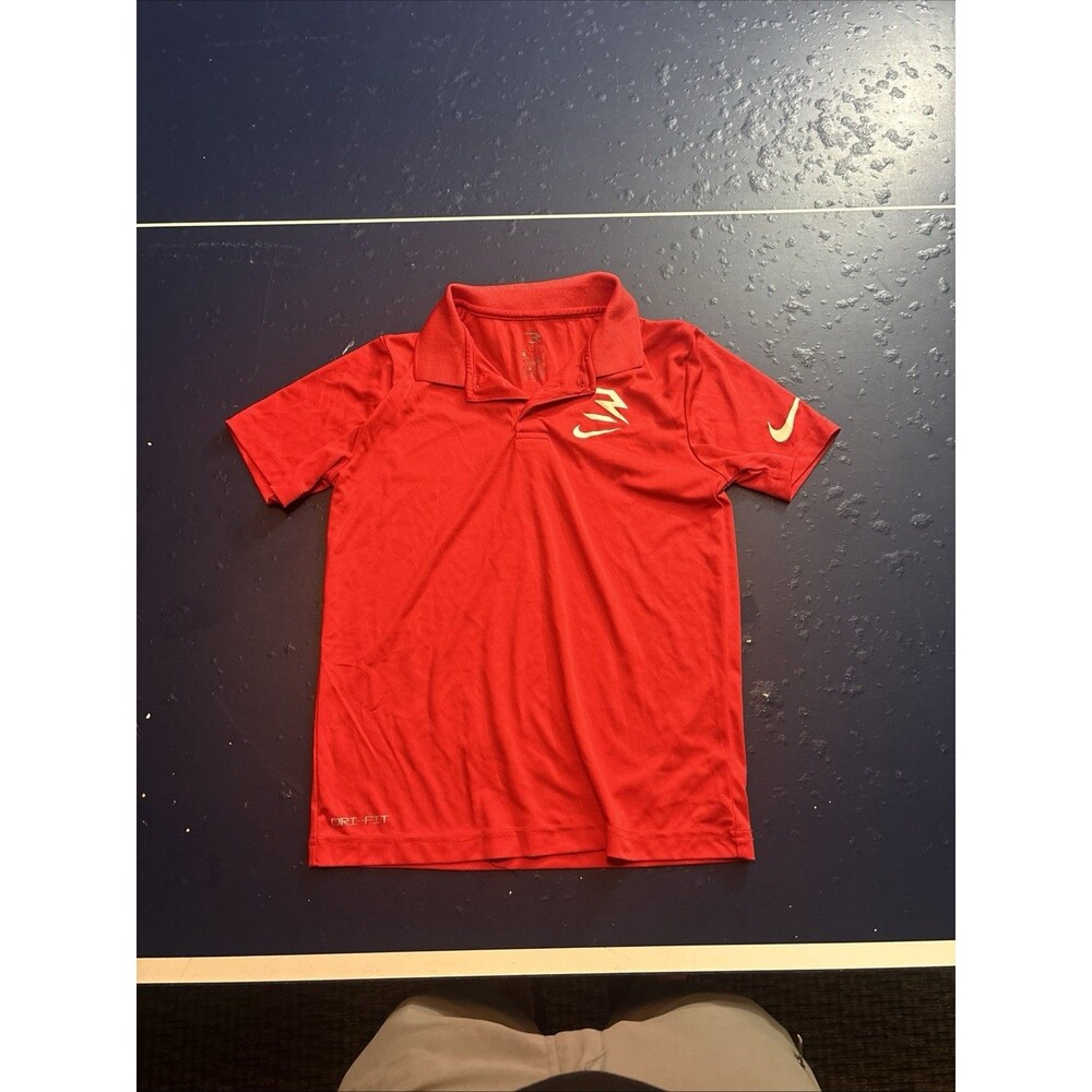 Nike Dri-fit 3Brand Red Short Sleeve Polo Shirt Size M